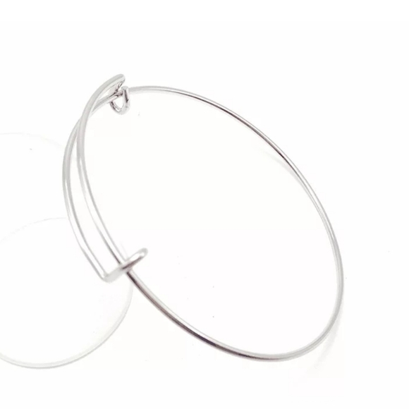 Stainless Steel Chatm Bangle 3 Colors Available - Picture 4 of 7